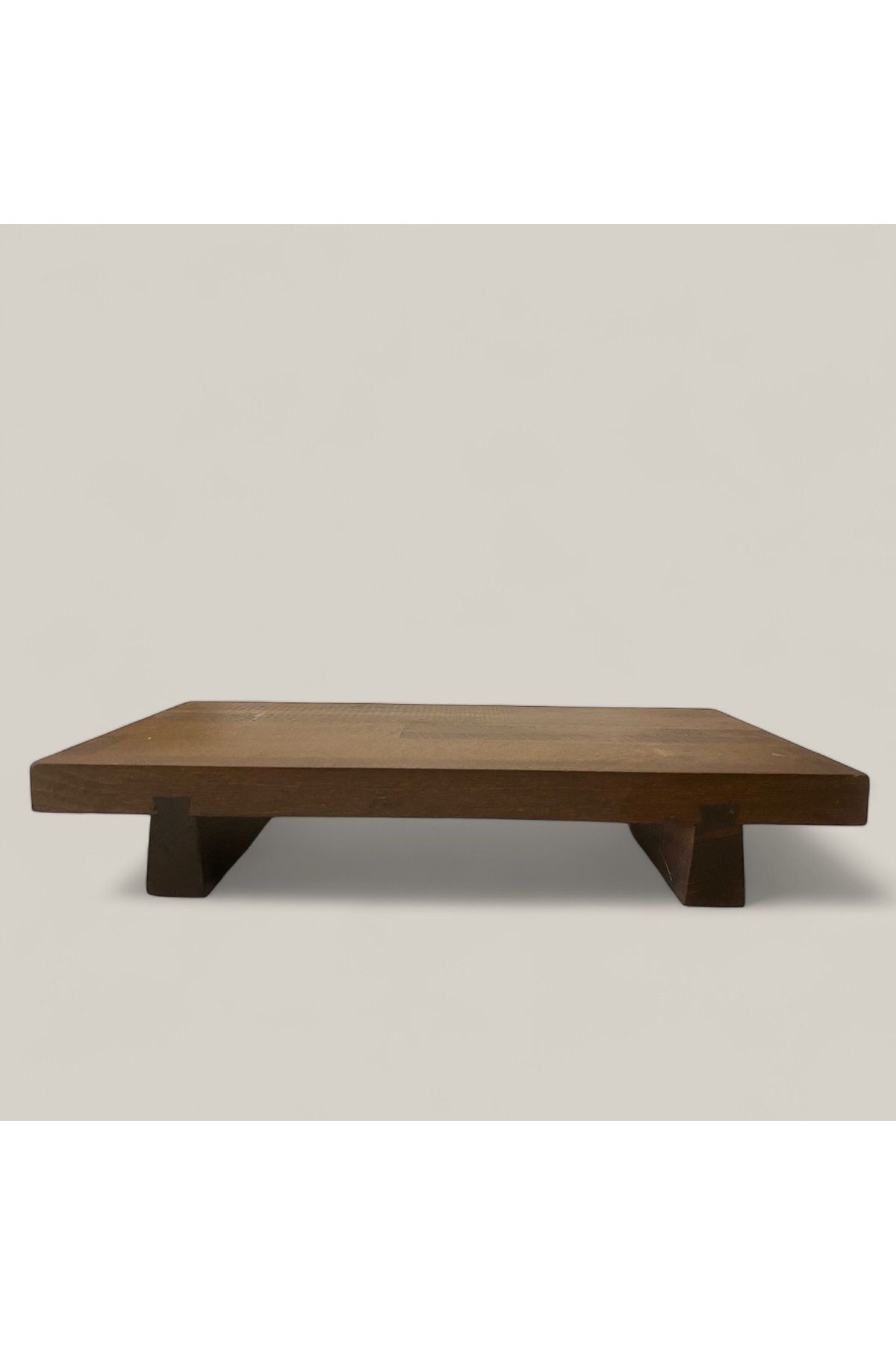 Doğal Akasya Dikdörtgen Sunum Standı 40x20 cm Naturel  20 x 40