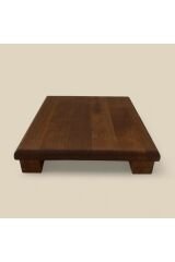 Doğal Akasya Kare Sunum Standı 25 x 5 cm Naturel  25 x 25