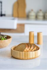 Doğal Bambu Salata, Meyve Kasesi & Ekmek Kutusu 19x6 cm