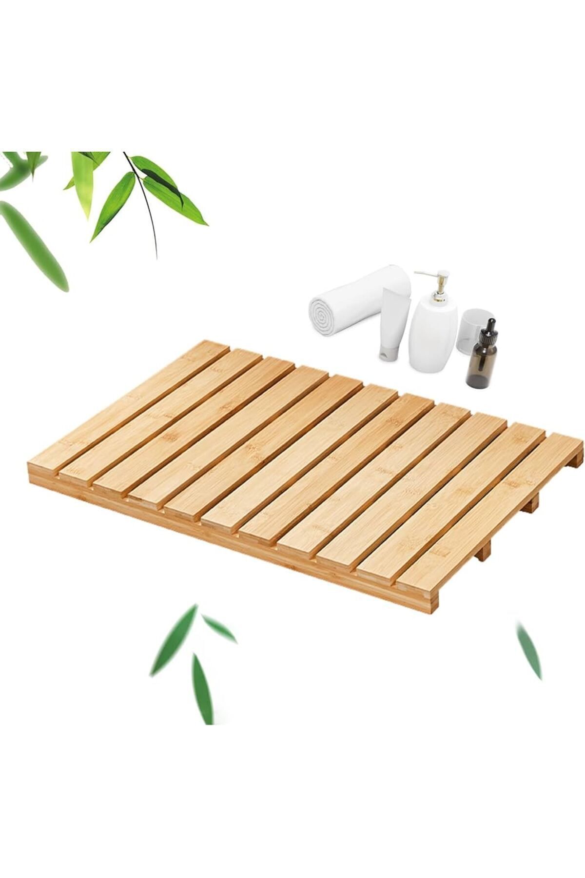 Bambu Kaydırmaz Lüx Banyo Paspası 60x40 cm  60 x 40