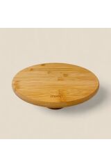 Doğal Bambu Yuvarlak Pasta & Kek Standı 25 x 9 cm Naturel  25 x 25