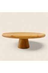 Doğal Bambu Yuvarlak Pasta & Kek Standı 31 x 10 cm Naturel  30 x 30