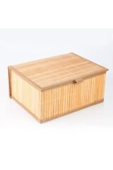 Bambu Dekoratif Düzenleyici Sepet XL 34x26x16 cm Natürel  34 x 26