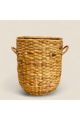 Hasır Kapaklı Yuvarlak Derin Sele 30x35 cm Naturel  30 x 30