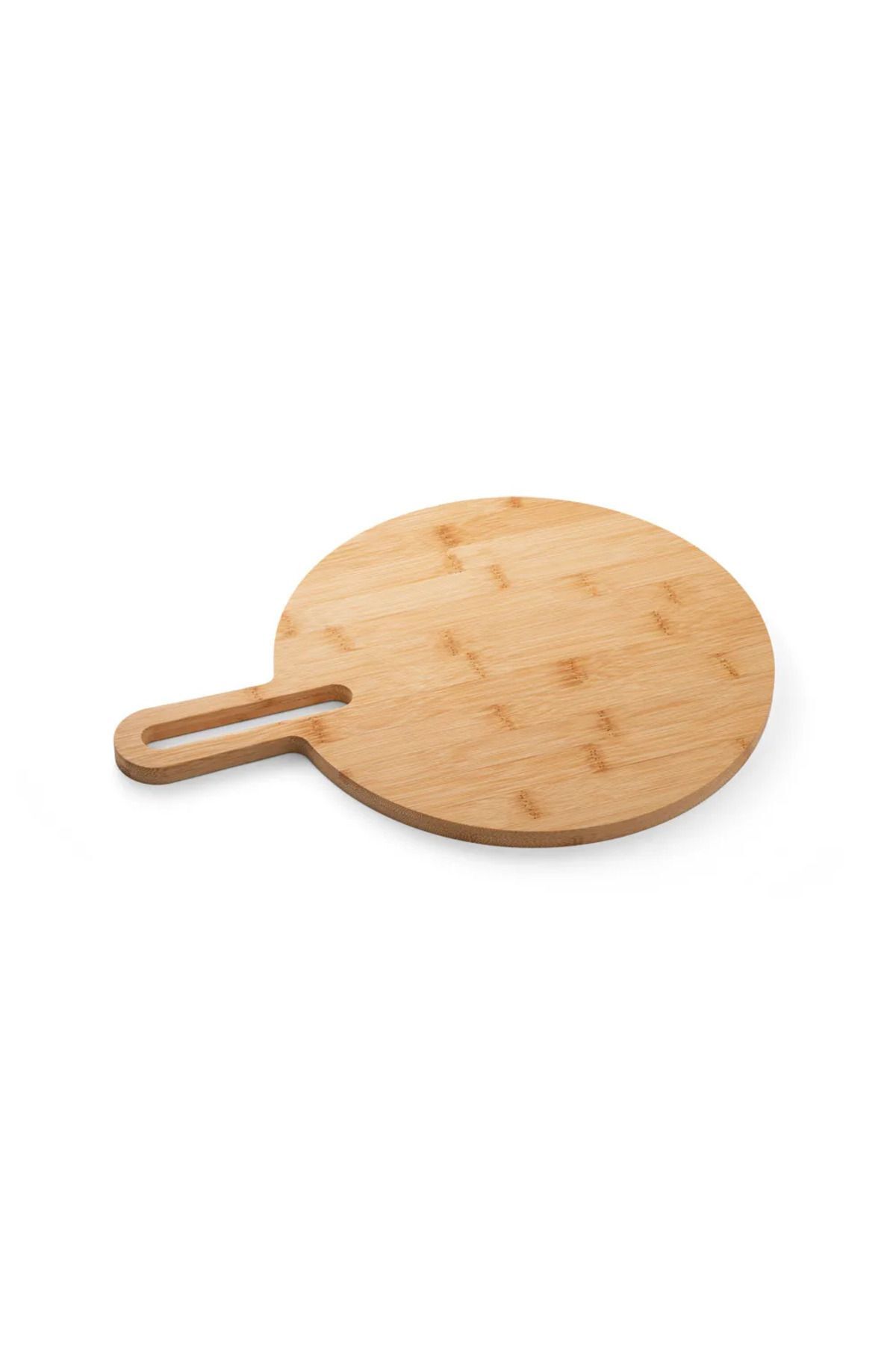 Bambu Yuvarlak Askılı Kesme Tahtası 28x28 cm  28 x 28