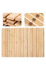 Bambu Kaydırmaz Lüx Banyo Paspası 60x40 cm  60 x 40