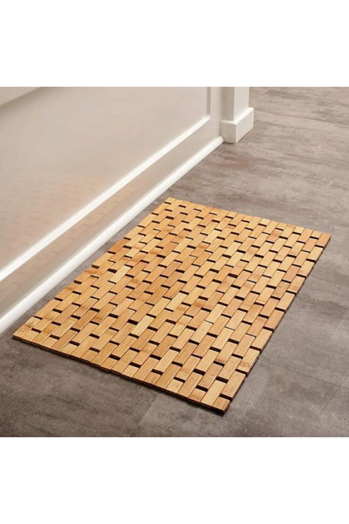 Bambu Kaydırmaz Lüx Banyo Paspası 64x42 cm  48 x 64