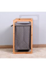 Bambu Dekoratif Çamaşır Sepeti 40x35x61 cm  40 x 35