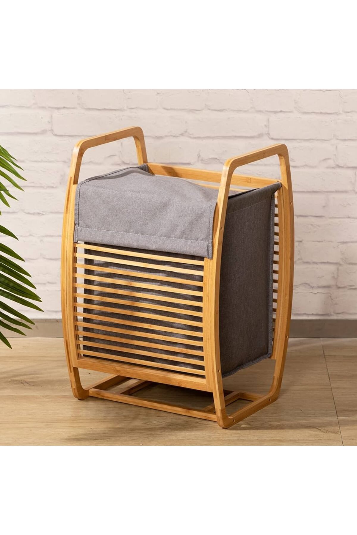 Bambu Dekoratif Çamaşır Sepeti 40x35x61 cm  40 x 35
