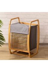 Bambu Dekoratif Çamaşır Sepeti 40x35x61 cm  40 x 35