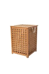 Bambu Kare Dekoratif Çamaşır Sepeti 45x45x62 cm  45 x 45