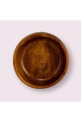 Doğal Akasya Yuvarlak 4'lü Çerezlik & Reçellik 10 cm  10 x 10
