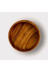 Doğal Akasya Yuvarlak Çerezlik & Reçellik 10 cm 2'li  10 x 10