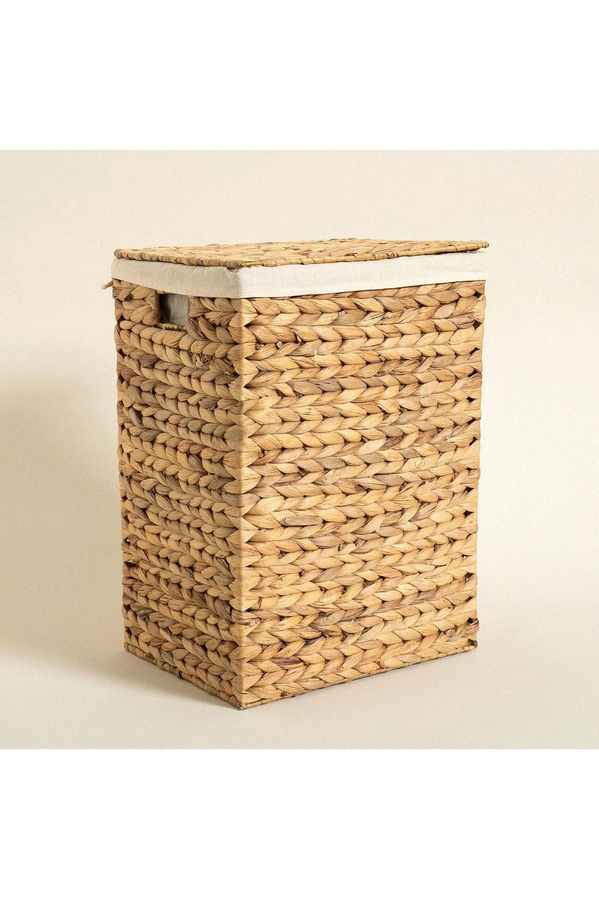Hasır Dikdörtgen Katlanabilir Çamaşır Sepeti 44x34x55 Cm  55 x 35