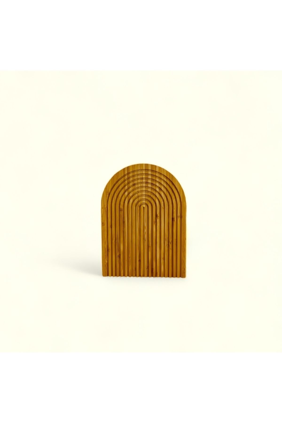 Bambu Oval Servis Sunum Tahtası Naturel 32x25 cm