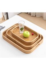 Bambu Dikdörtgen Sunum Tepsisi 40x28 cm Naturel