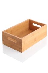 Doğal Bambu Dekoratif Ekmek Kutusu 25x14 cm Naturel