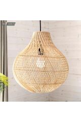 Rattan Dekoratif Sarkıt Avize 35x32 Cm Naturel  35 x 90
