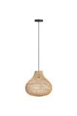 Rattan Dekoratif Sarkıt Avize 35x32 Cm Naturel  35 x 90