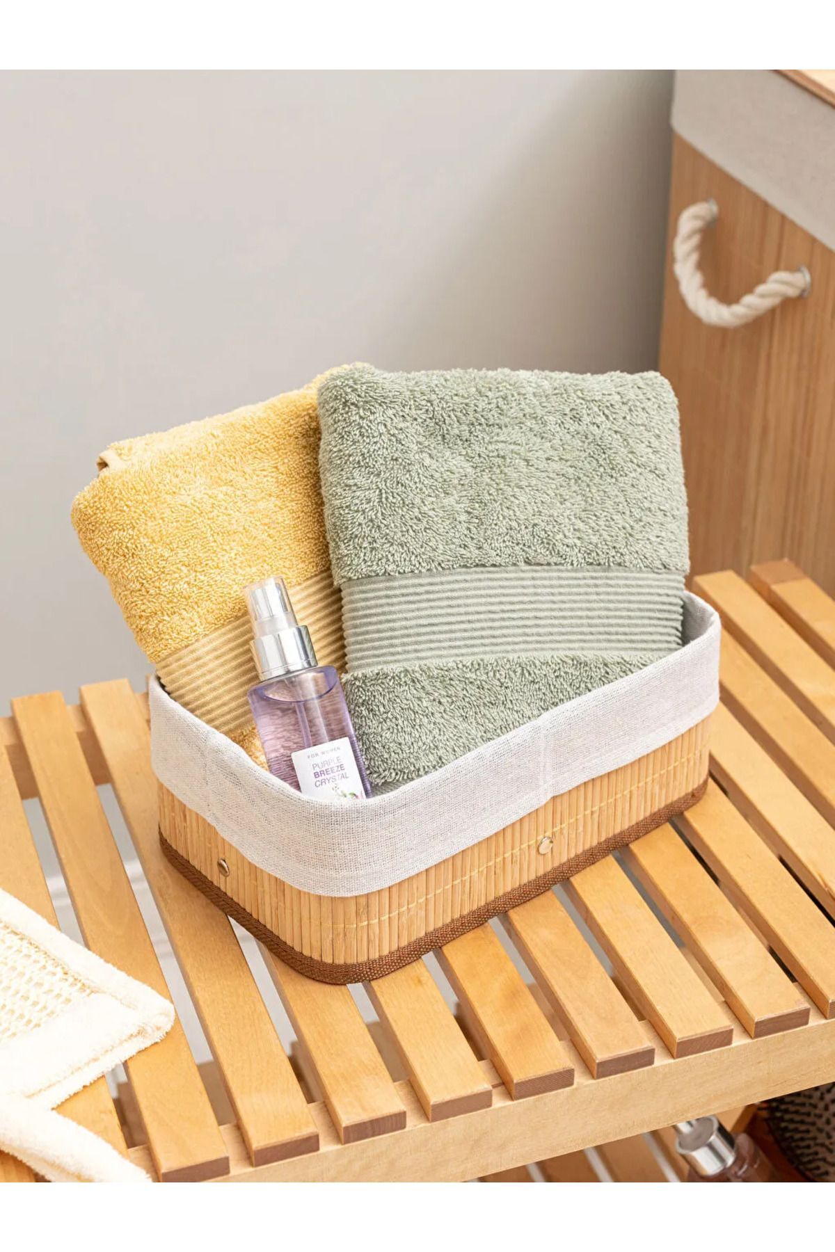 Bambu Katlanabilir Dikdörtgen Sepet 25x15 Cm Naturel  25 x 25