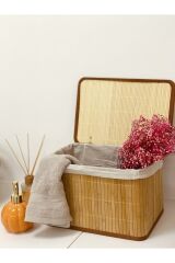 Bambu Dikdörtgen Düzenleyici Sepet 32x23x21 cm Naturel  32 x 23