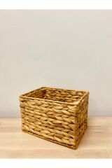 Hasır Dikdörtgen Örgülü Sepet S 22x16x14 Cm Organizer