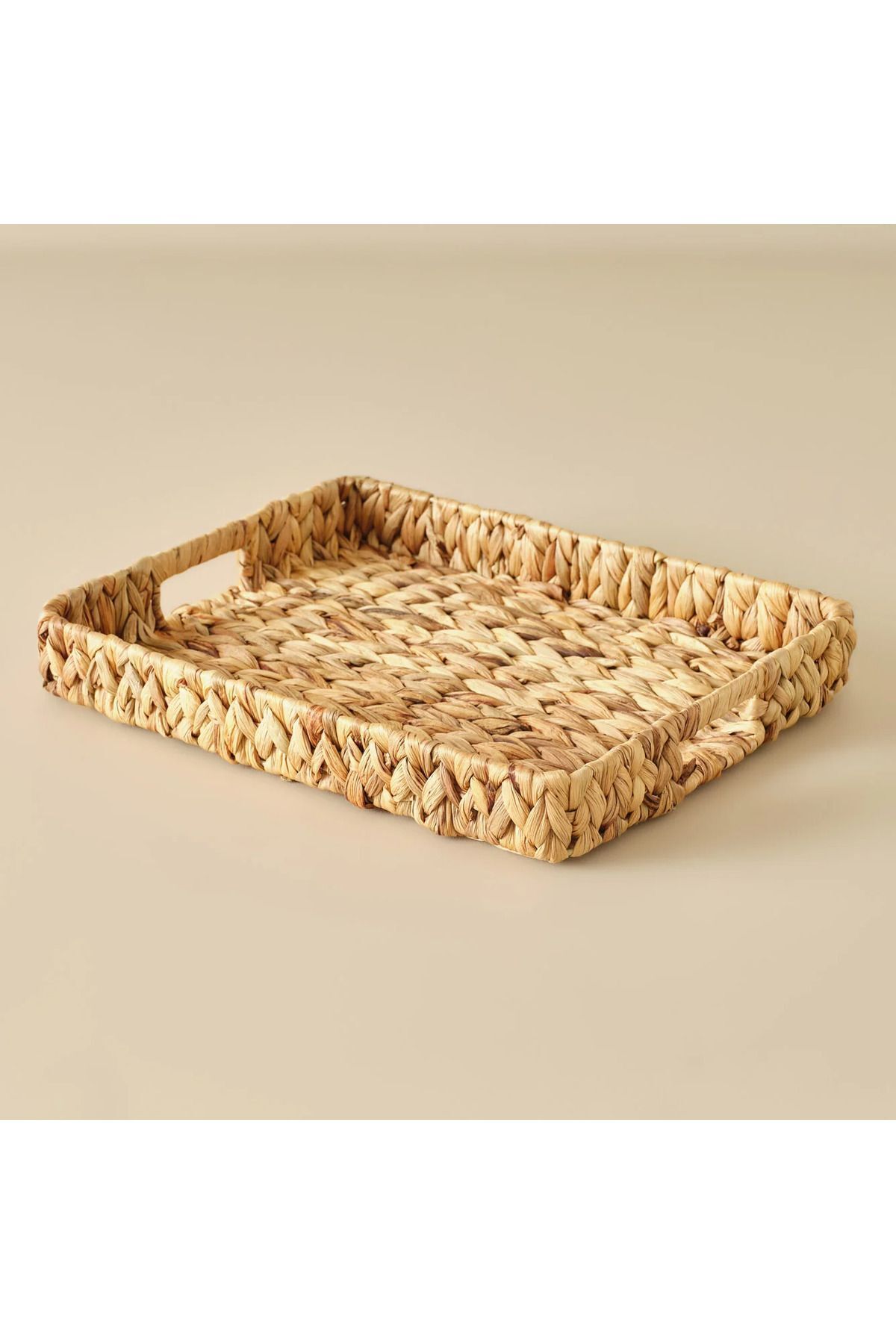 Hasır Dikdörtgen Dekoratif Tepsi L 40x32 Cm  40 x 32